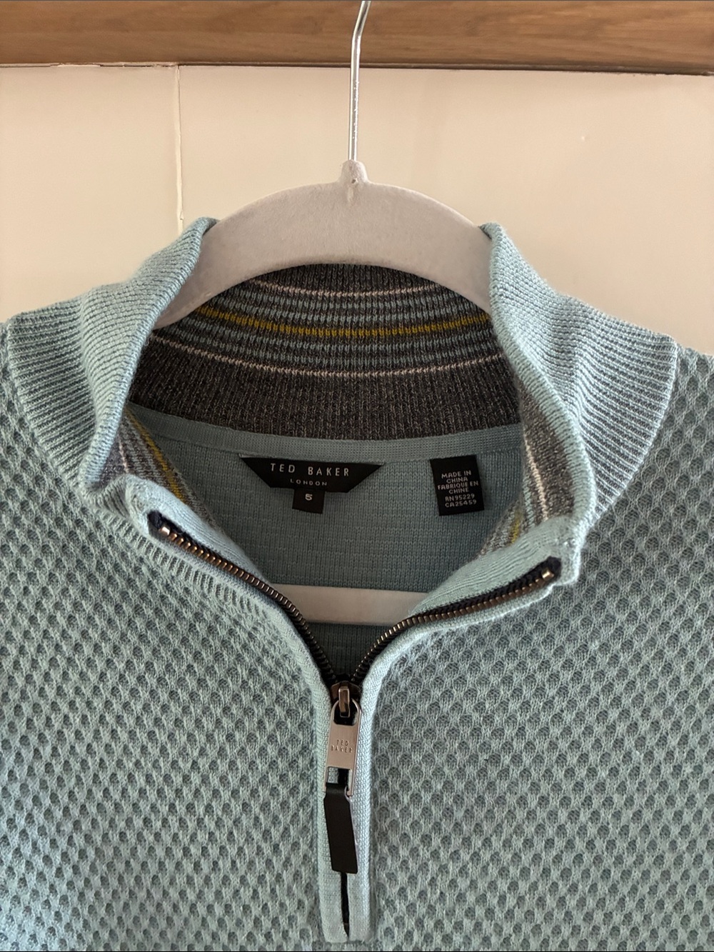 Ted Baker Light weight Textured Half-Zip Sweater